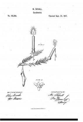 christmas tree candle holder 1867 patent
